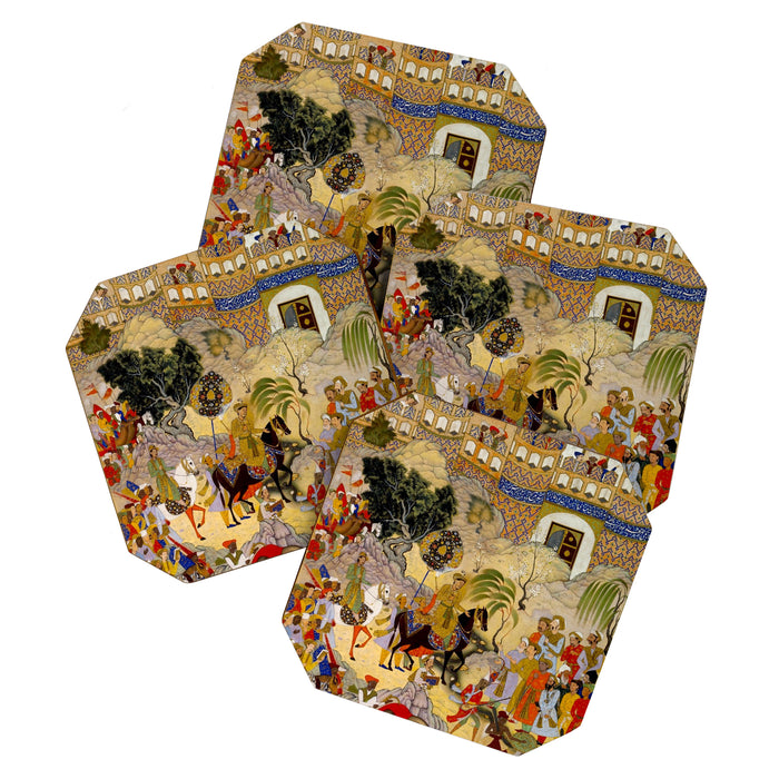 Farrukh Beg. Akbar's Triumphal Entry into Surat. Akbarnama Coaster Gallery Image 1