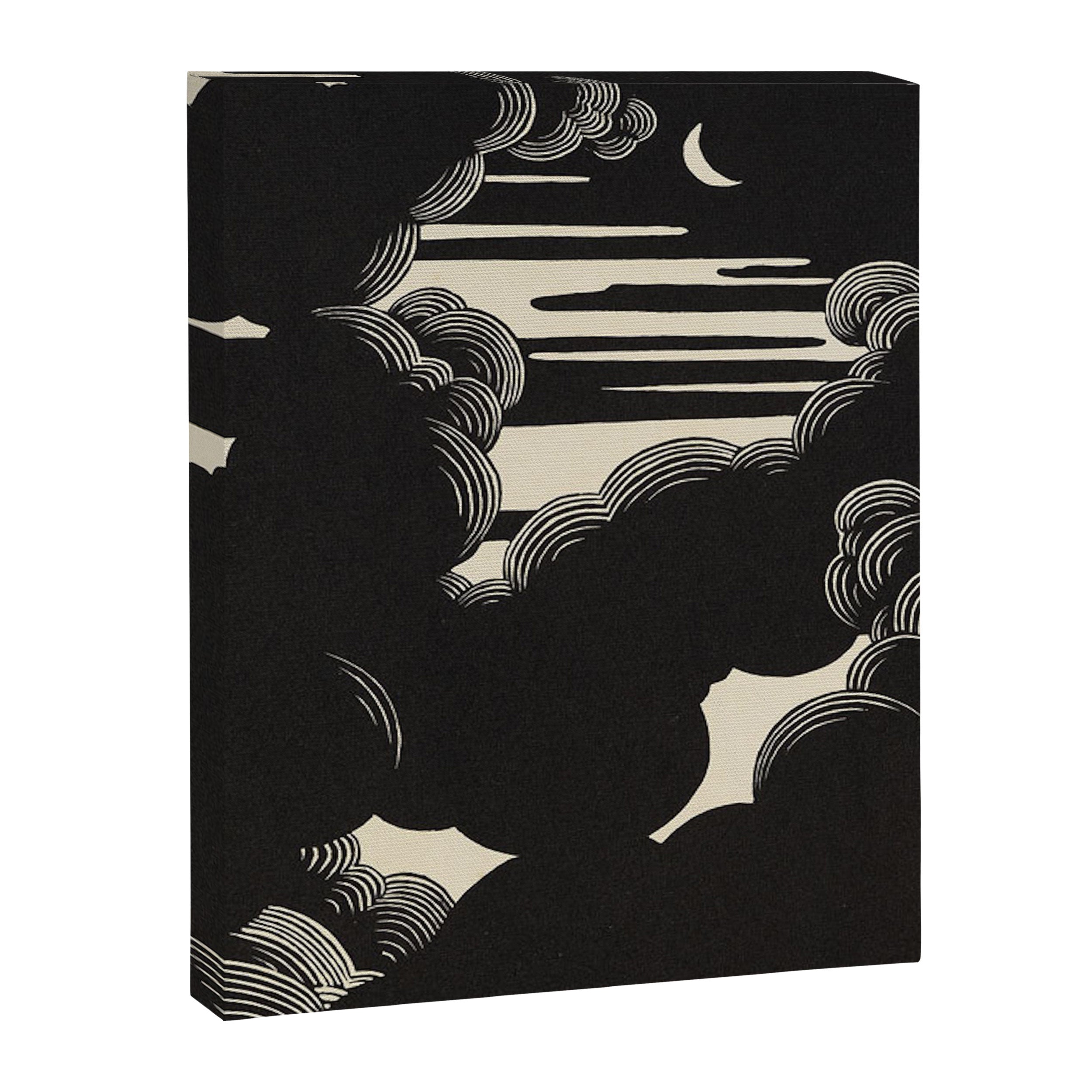 FeÌlix Vallotton Wolken, 1890 Midnight Moon Night Clouds Canvas Print Gallery Image 6