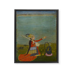 Female Musician Indian Painted Illustration Framed Canvas Print Gallery Image 6
