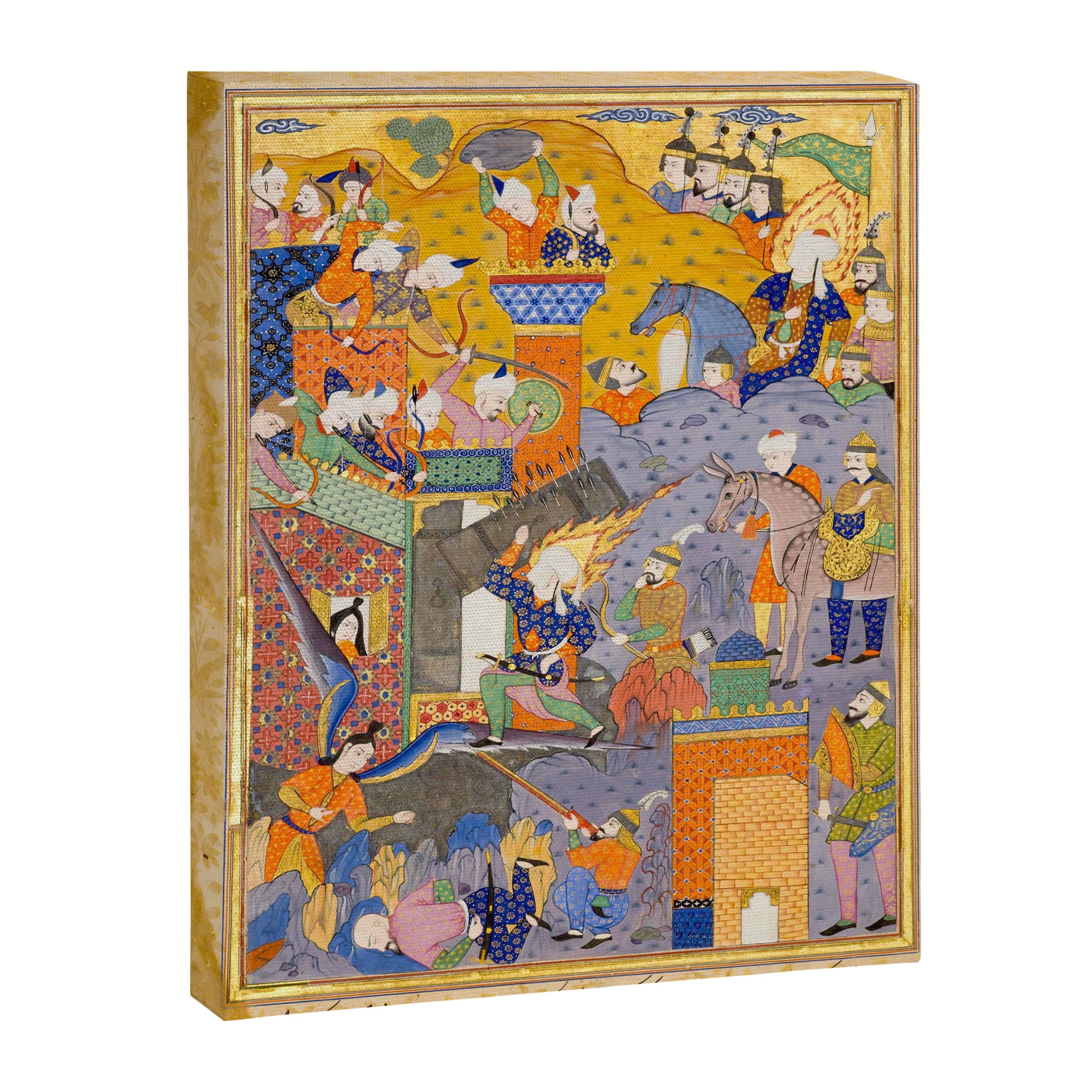 Fighting at the gates of Khaybar Islamic Antique Art  Canvas Print Gallery Image 6