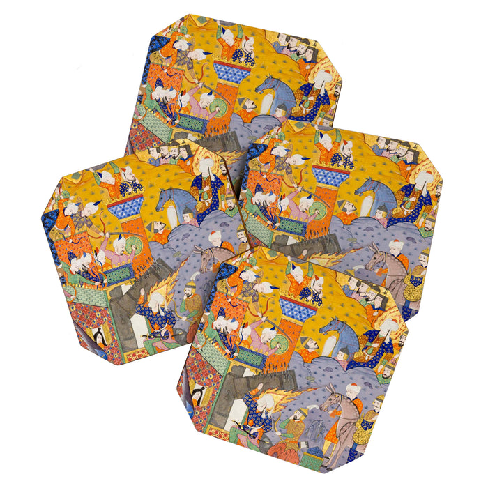 Fighting at the gates of Khaybar Islamic Antique Art  Coaster Gallery Image 1