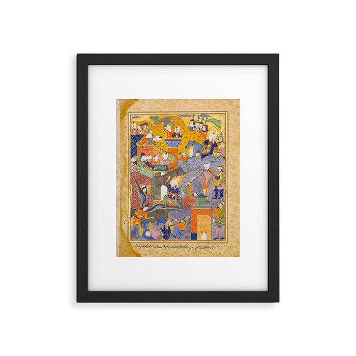 Fighting at the gates of Khaybar Islamic Antique Art  Framed Art Print Gallery Image 1