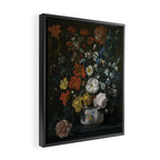 Flowers in a Chantilly Vase (c.1760) painting in high resolution by Louis Tessier.  Framed Canvas Print Gallery Image 2
