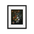 Flowers in a Chantilly Vase (c.1760) painting in high resolution by Louis Tessier.  Framed Art Print Gallery Image 5