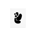 Footprints In Ink White Background Art Print Gallery Image 1