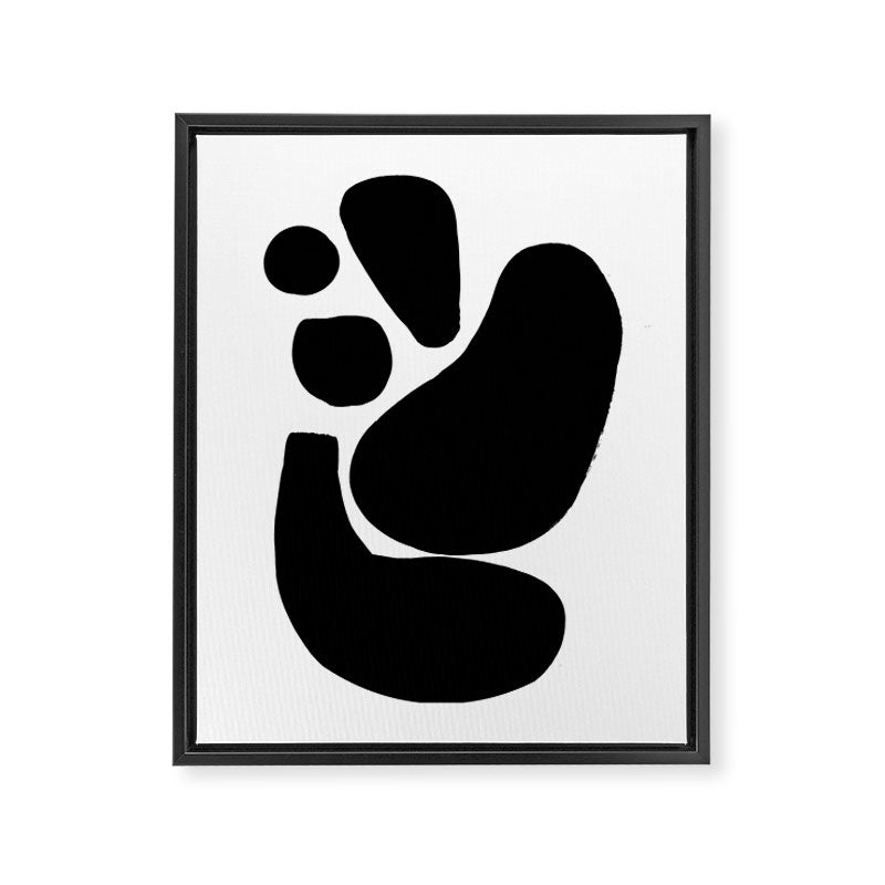 Footprints In Ink White Background Framed Canvas Print Gallery Image 6