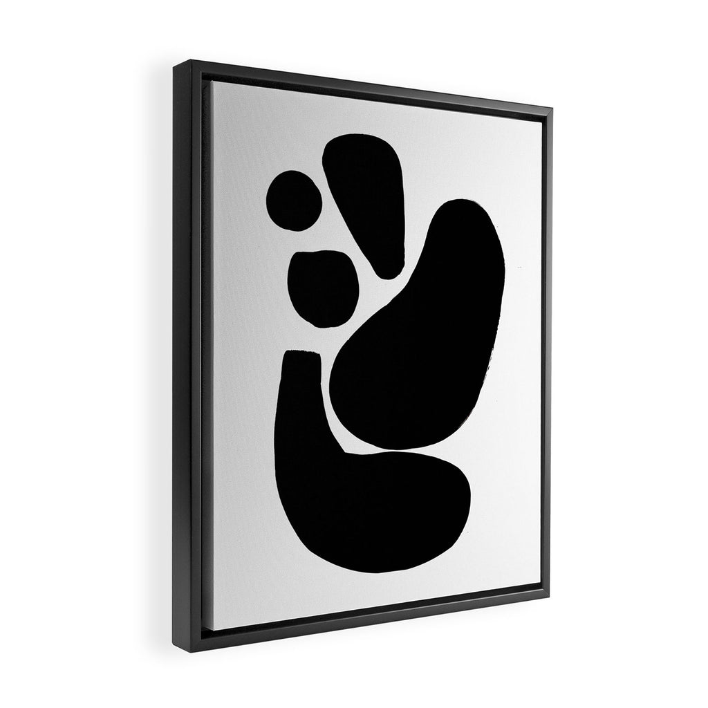 Footprints In Ink White Background Framed Canvas Print Gallery Image 2