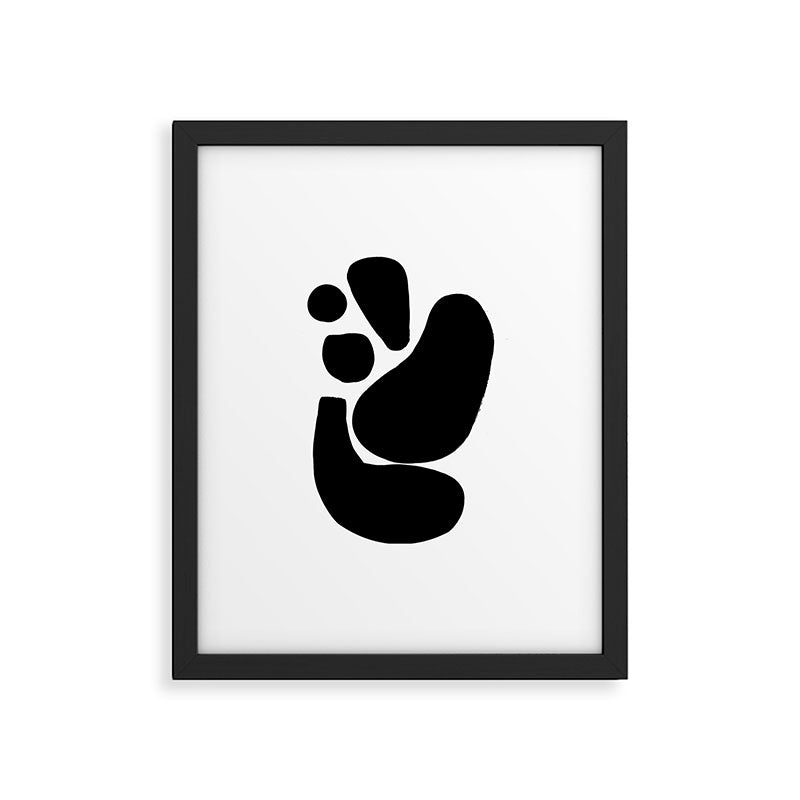 Footprints In Ink White Background Framed Art Print Gallery Image 5