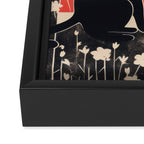 Forest Blossom Black Cat Pair Framed Canvas Print Gallery Image 3