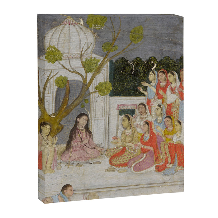 Fortune Teller Indian Painted Illustration Canvas Print Gallery Image 1