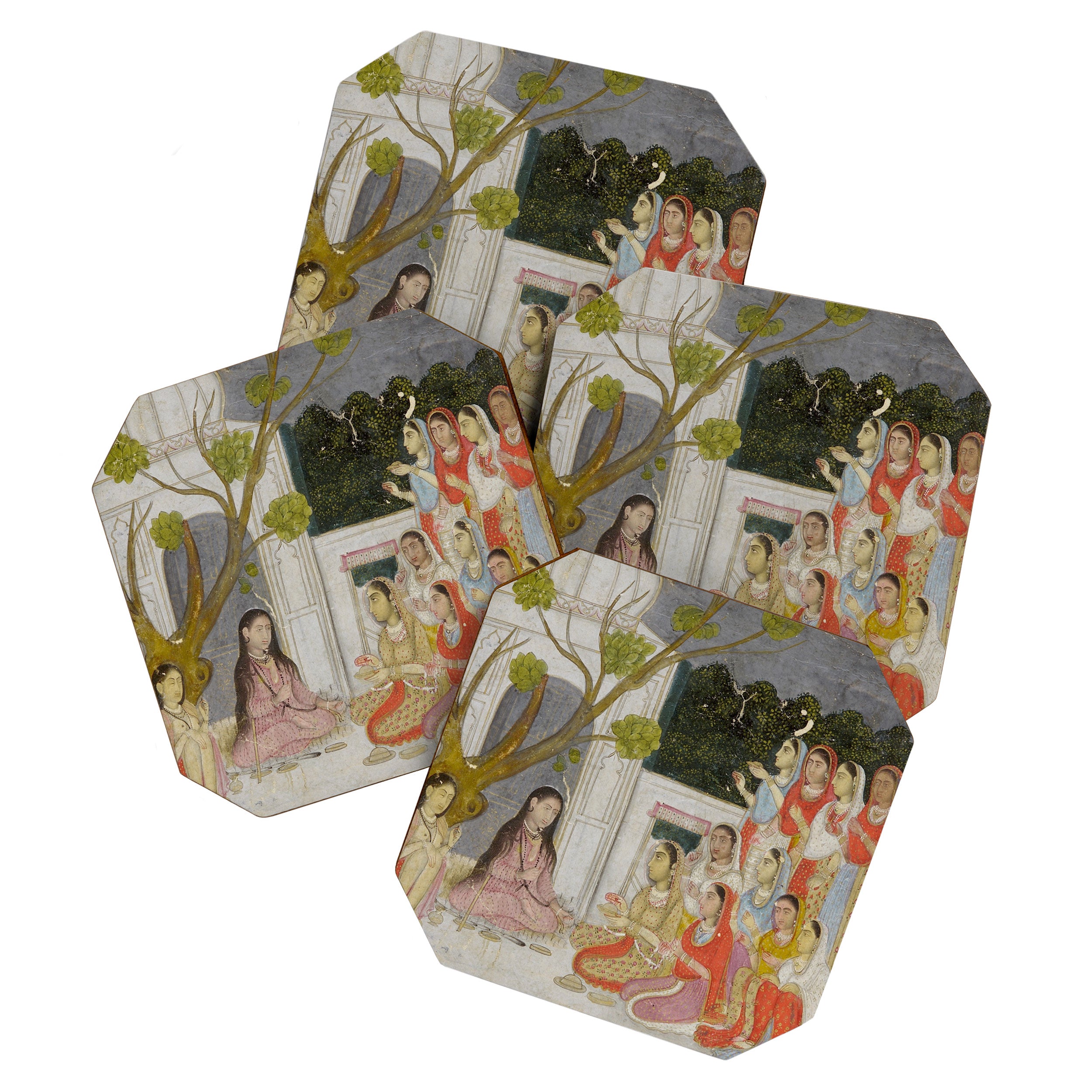 Fortune Teller Indian Painted Illustration Coaster Gallery Image 1