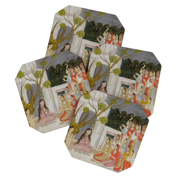 Fortune Teller Indian Painted Illustration Coaster Gallery Image 1