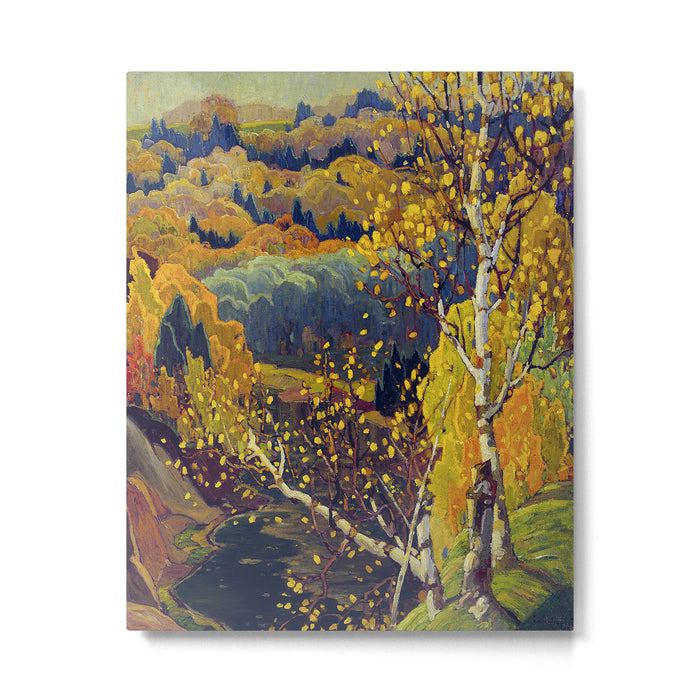 Franklin Carmichael Canadian artist Art Nouveau Post-Impressionism October Gold Metal Print Gallery Image 1