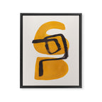 Funky Strange Mid Century Modern Minimalist Art Yellow Black Abstract Pattern by Ejaaz Haniff Framed Canvas Print Gallery Image 6