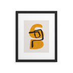 Funky Strange Mid Century Modern Minimalist Art Yellow Black Abstract Pattern by Ejaaz Haniff Framed Art Print Gallery Image 5