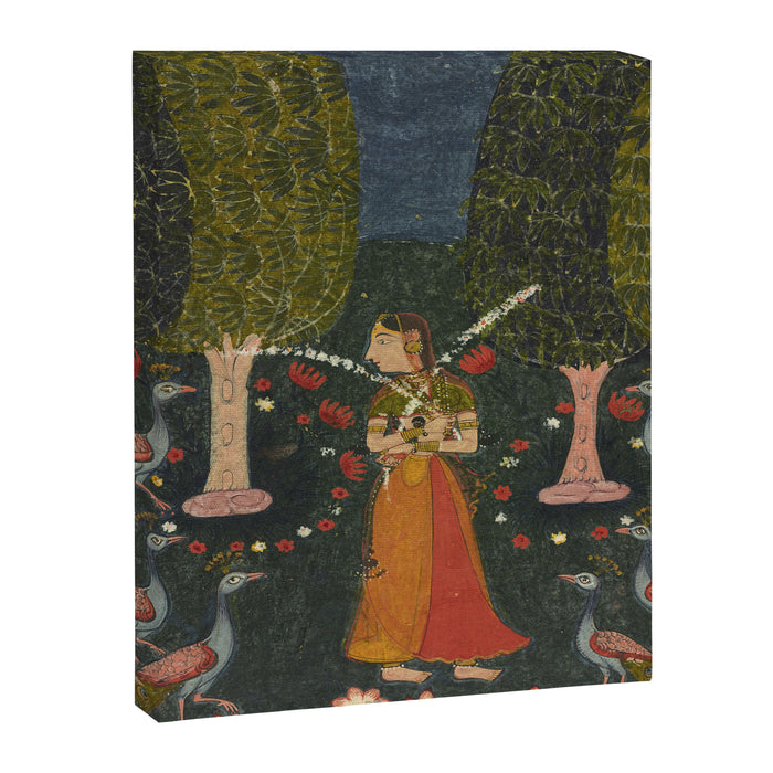 Gauri Ragini, folio from a Ragamala Indian Painted Illustration Canvas Print Gallery Image 1