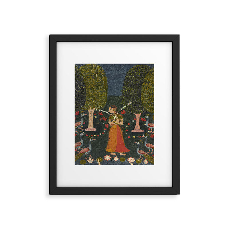Gauri Ragini, folio from a Ragamala Indian Painted Illustration Framed Art Print Gallery Image 6