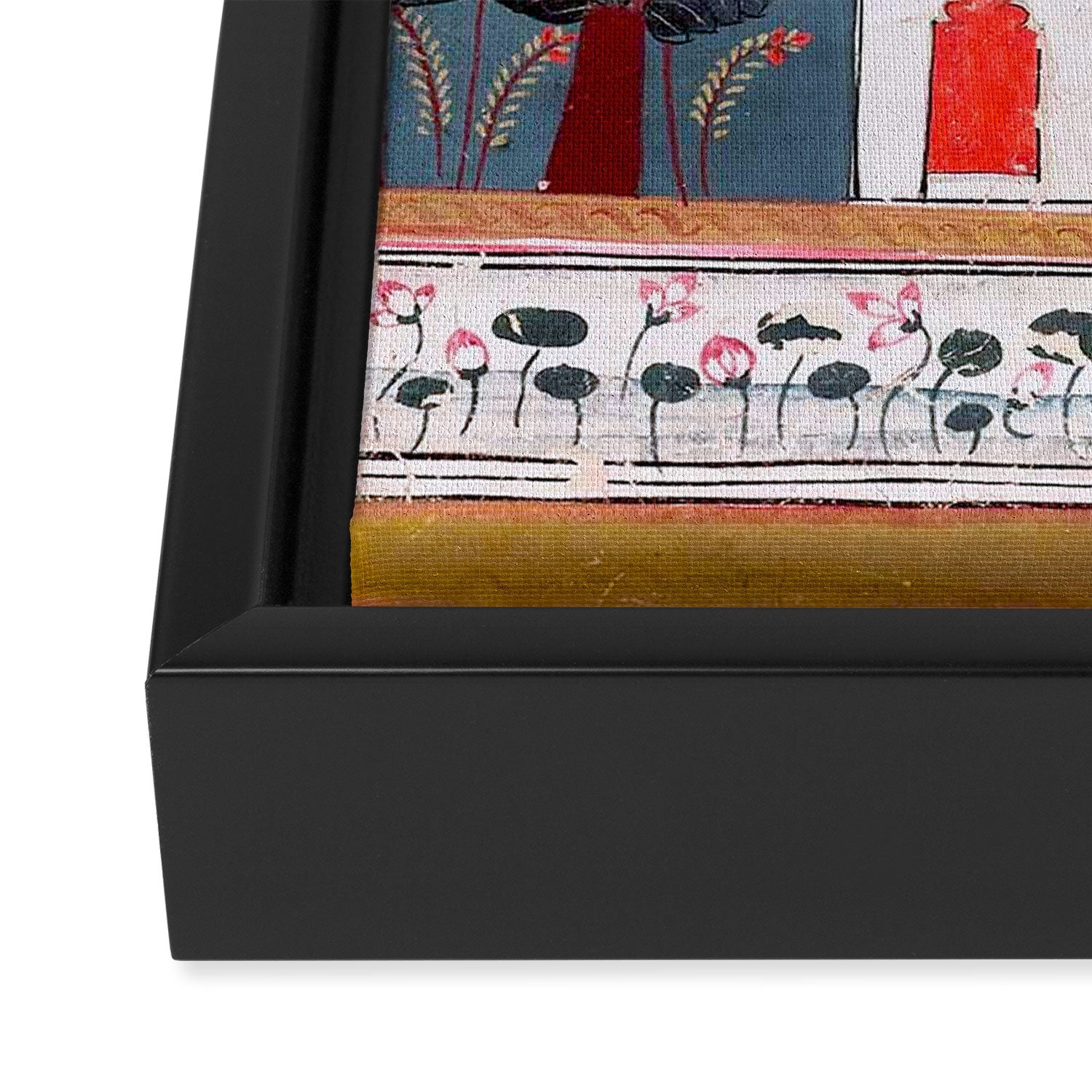 Gauri Ragini Mughal Indian Painting Illustration Framed Canvas Print Gallery Image 3