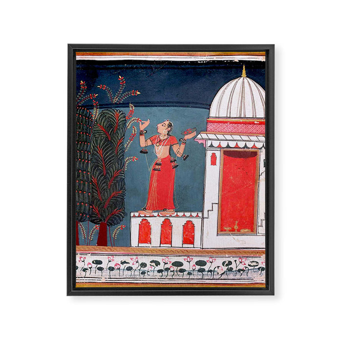 Gauri Ragini Mughal Indian Painting Illustration Framed Canvas Print Gallery Image 1