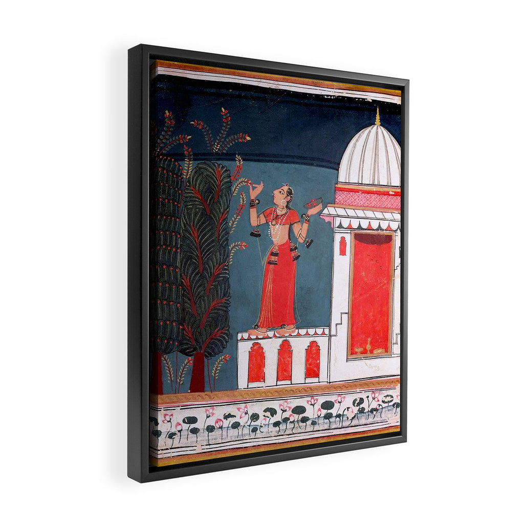Gauri Ragini Mughal Indian Painting Illustration Framed Canvas Print Gallery Image 2