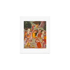 Girls Spraying Each Other at Holi c. 1640-50 Northwestern India, Rajasthan, Rajput Kingdom of Bikaner Gum tempera, ink, and gold on paper  Art Print Gallery Image 1