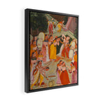 Girls Spraying Each Other at Holi c. 1640-50 Northwestern India, Rajasthan, Rajput Kingdom of Bikaner Gum tempera, ink, and gold on paper  Framed Canvas Print Gallery Image 2