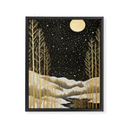 Glittering Snow Stars Framed Canvas Print Gallery Image 6