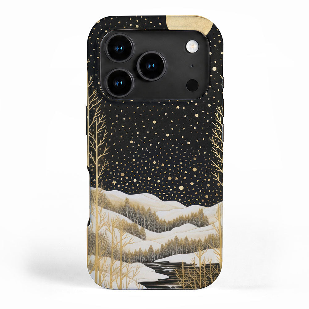 Glittering Snow Stars iPhone Case Gallery Image 1
