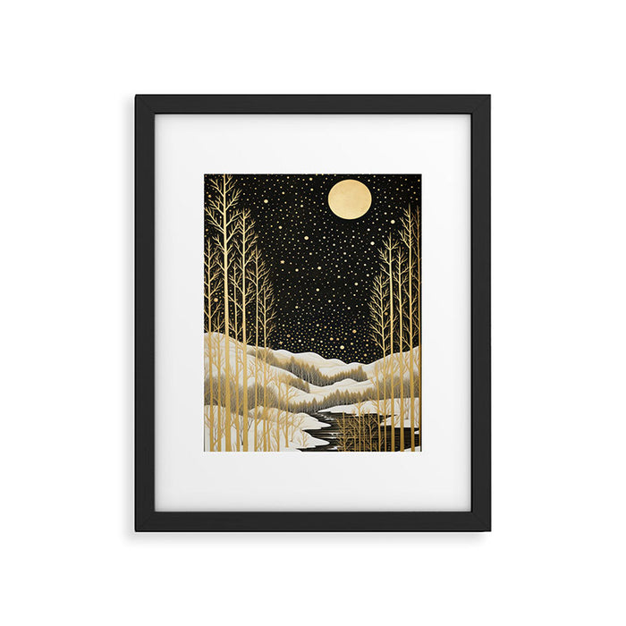Glittering Snow Stars Framed Art Print Gallery Image 1