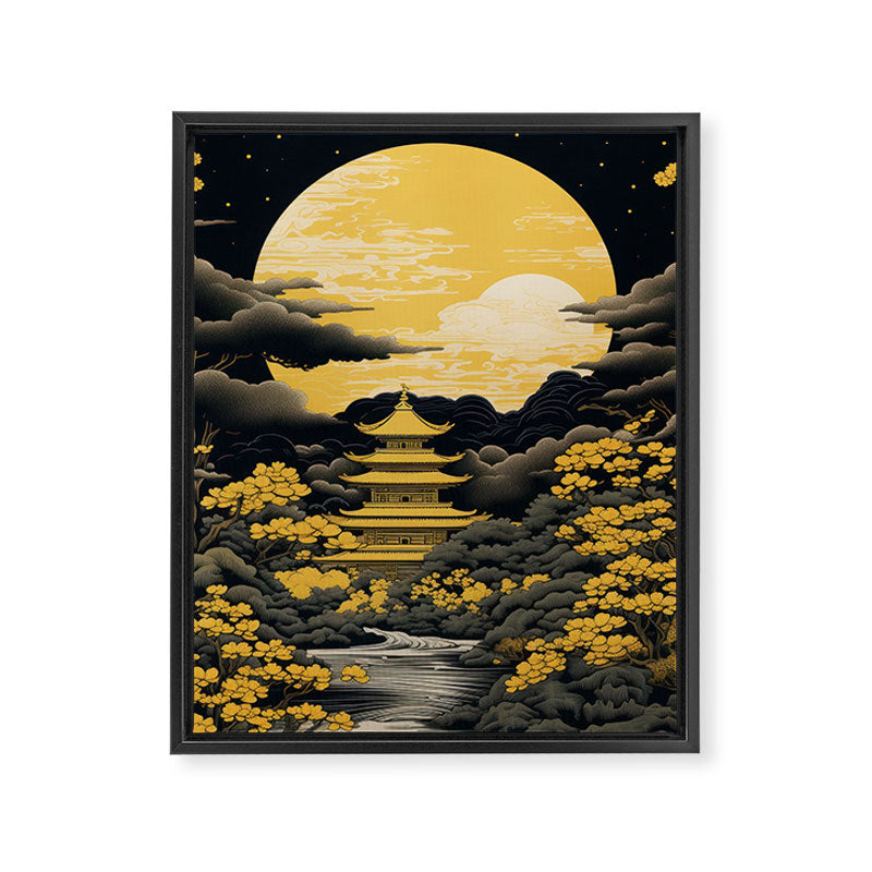 Golden Pagoda Framed Canvas Print Gallery Image 6