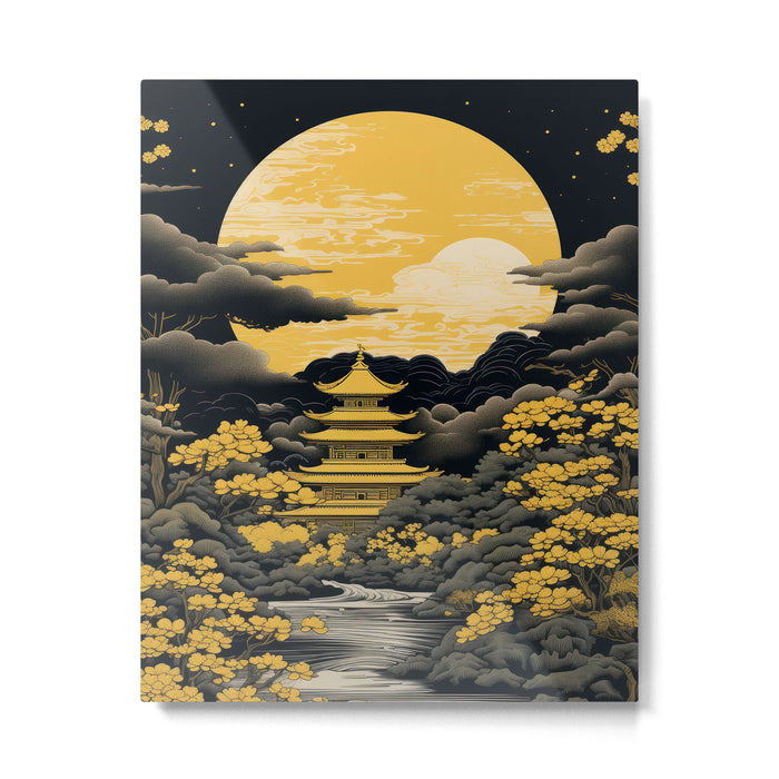 Golden Pagoda Metal Print Gallery Image 1