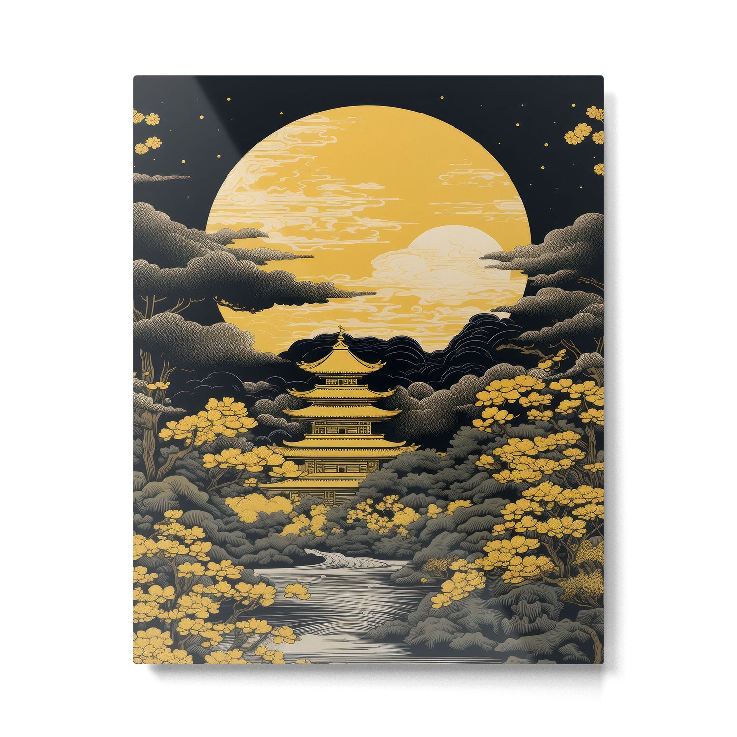 Golden Pagoda Metal Print Gallery Image 4