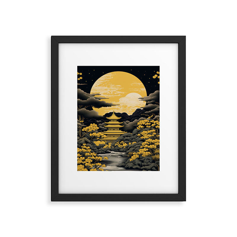 Golden Pagoda Framed Art Print Gallery Image 5