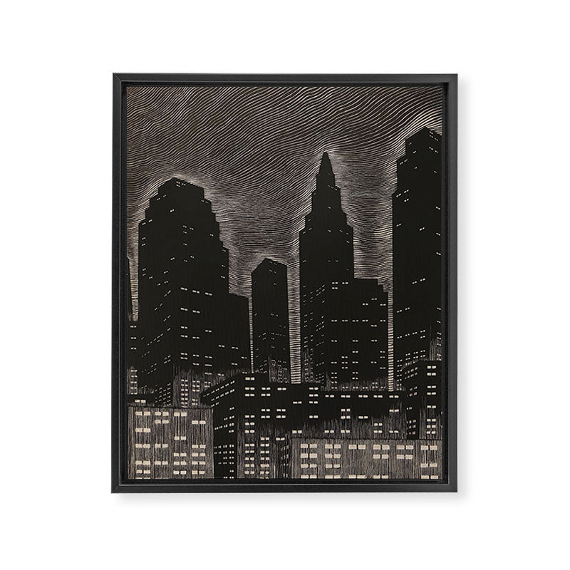 Gothic CityScape Framed Canvas Print Gallery Image 6