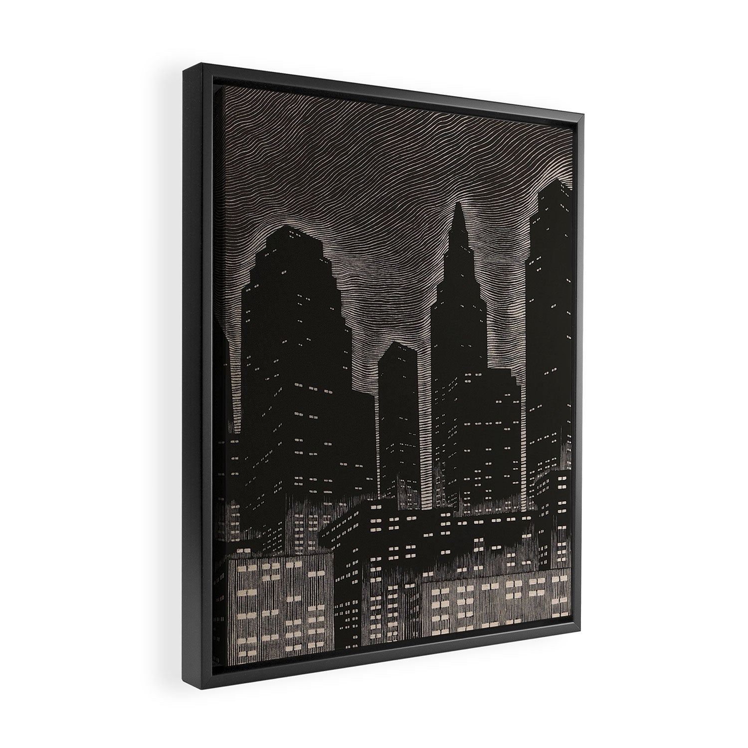 Gothic CityScape Framed Canvas Print Gallery Image 2