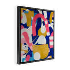 Graffiti Colorful Funky Acrylic Painting Pink Blue Yellow Patterns Shapes by Ejaaz Haniff Framed Canvas Print Gallery Image 2
