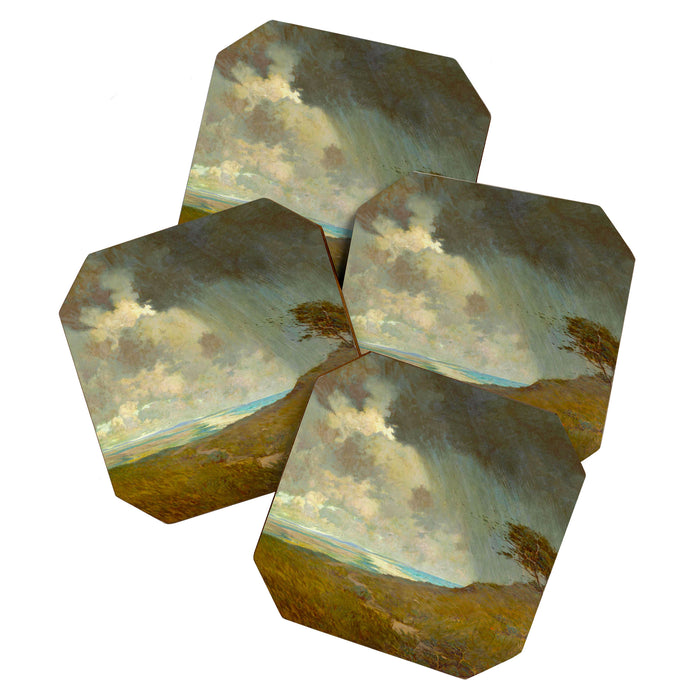 Granville Redmond - Coastal Storm Landscape Oil Painting Coaster Gallery Image 1