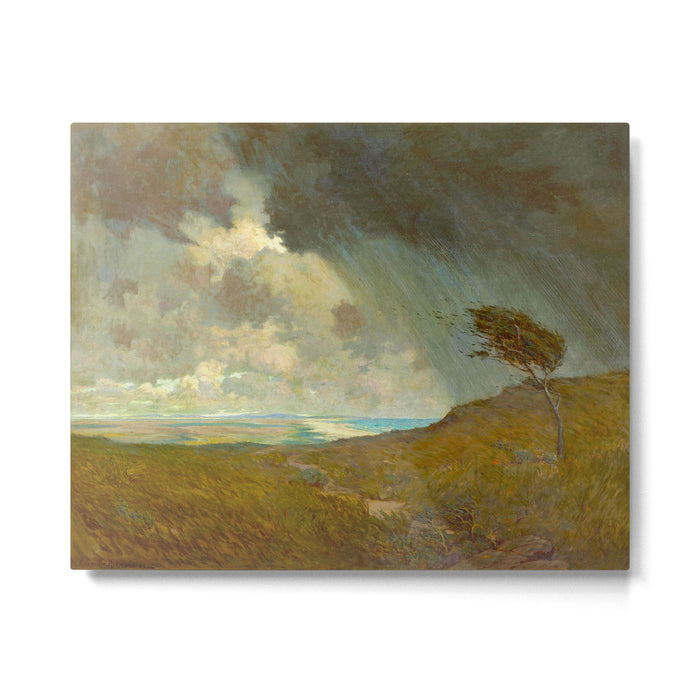 Granville Redmond - Coastal Storm Landscape Oil Painting Metal Print Gallery Image 1