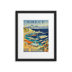 Greece Mid Century Travel Poster Framed Art Print Gallery Image 5