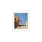 Greece Midcentury Modern Vintage Travel Poster Minimal Style Art Print Gallery Image 1