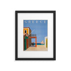 Greece Midcentury Modern Vintage Travel Poster Minimal Style Framed Art Print Gallery Image 5