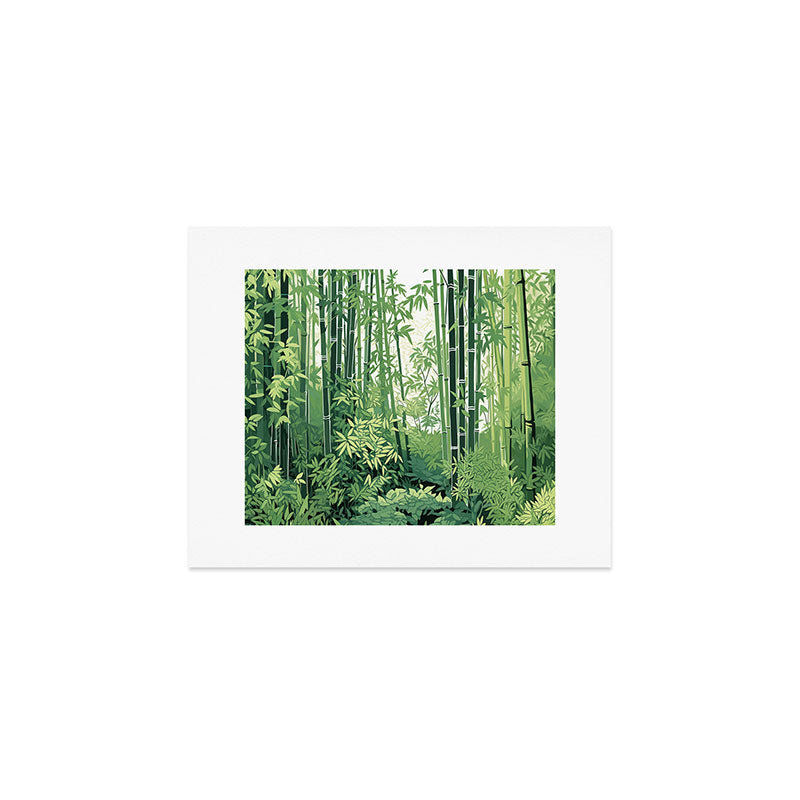 Green Bamboo Forest   Art Print Gallery Image 1