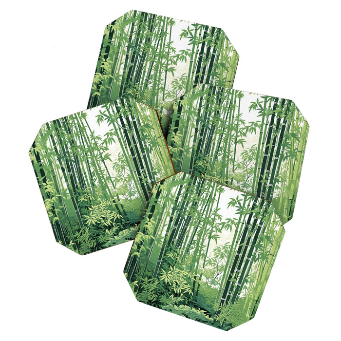 Green Bamboo Forest   Coaster Gallery Image 1