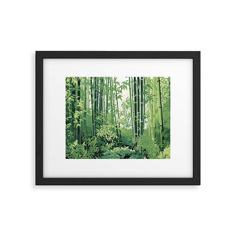 Green Bamboo Forest   Framed Art Print Gallery Image 5