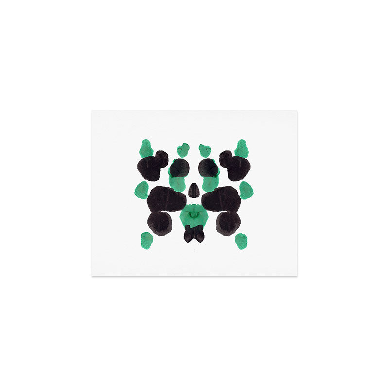 Green & Black Ink Blot Diagram Art Print Gallery Image 1
