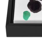 Green & Black Ink Blot Diagram Framed Canvas Print Gallery Image 3