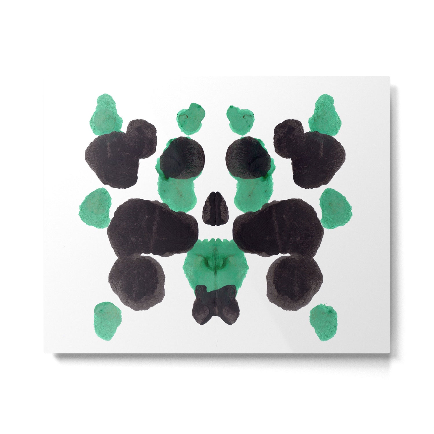 Green & Black Ink Blot Diagram Metal Print Gallery Image 4