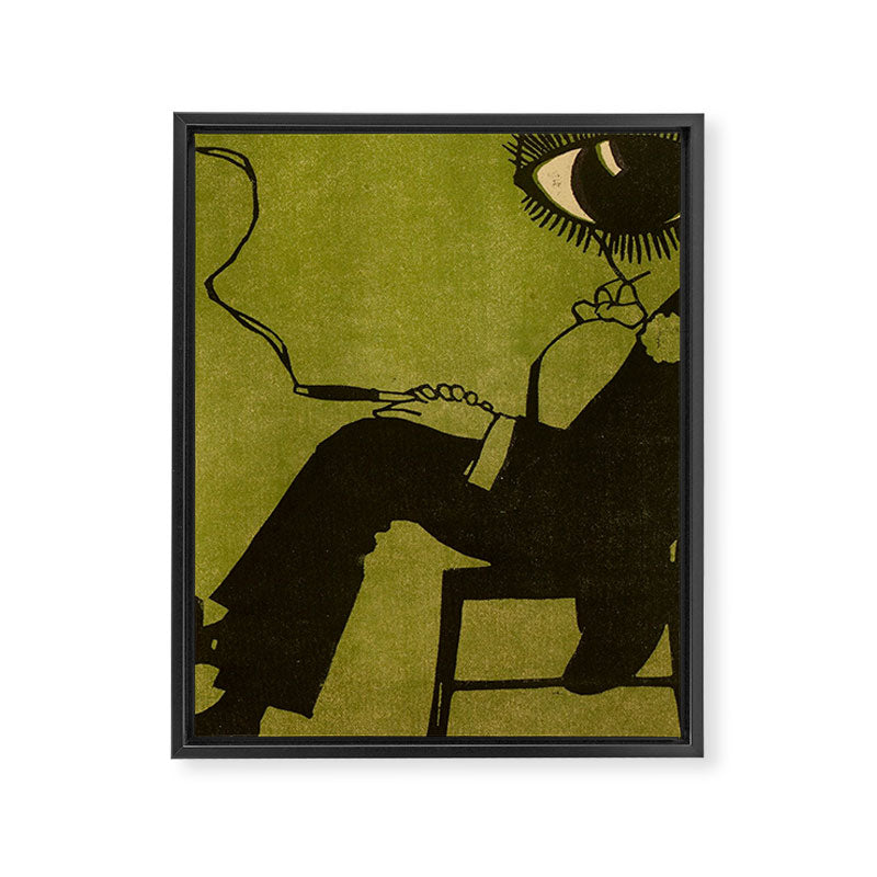 Green Eye Suit Man - Le Temoin Framed Canvas Print Gallery Image 8