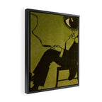 Green Eye Suit Man - Le Temoin Framed Canvas Print Gallery Image 2