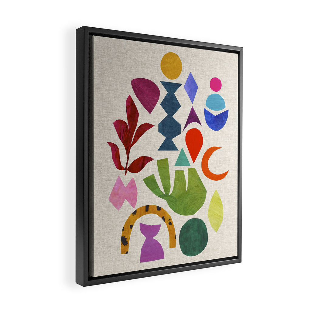 Green Flower Framed Canvas Print Gallery Image 2